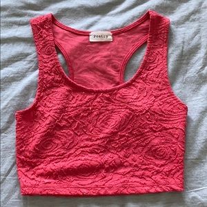 Pink ‘rose’ crop top